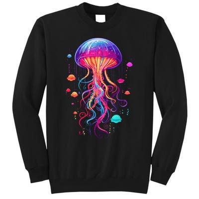 Jellyfish Ocean Animal Scuba Diving Rainbow Jelly Fish Tall Sweatshirt