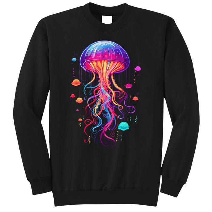 Jellyfish Ocean Animal Scuba Diving Rainbow Jelly Fish Tall Sweatshirt