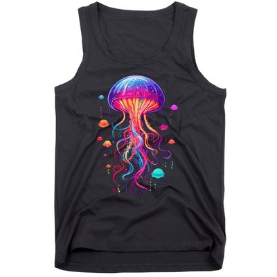 Jellyfish Ocean Animal Scuba Diving Rainbow Jelly Fish Tank Top