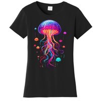 Jellyfish Ocean Animal Scuba Diving Rainbow Jelly Fish Women's T-Shirt