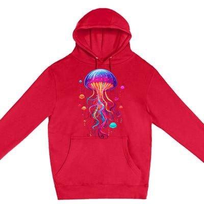 Jellyfish Ocean Animal Scuba Diving Rainbow Jelly Fish Premium Pullover Hoodie