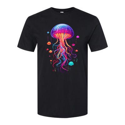 Jellyfish Ocean Animal Scuba Diving Rainbow Jelly Fish Softstyle CVC T-Shirt