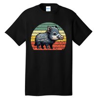 Javelina On A Vintage Sunset Javelina Tall T-Shirt