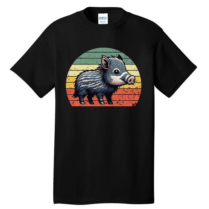 Javelina On A Vintage Sunset Javelina Tall T-Shirt