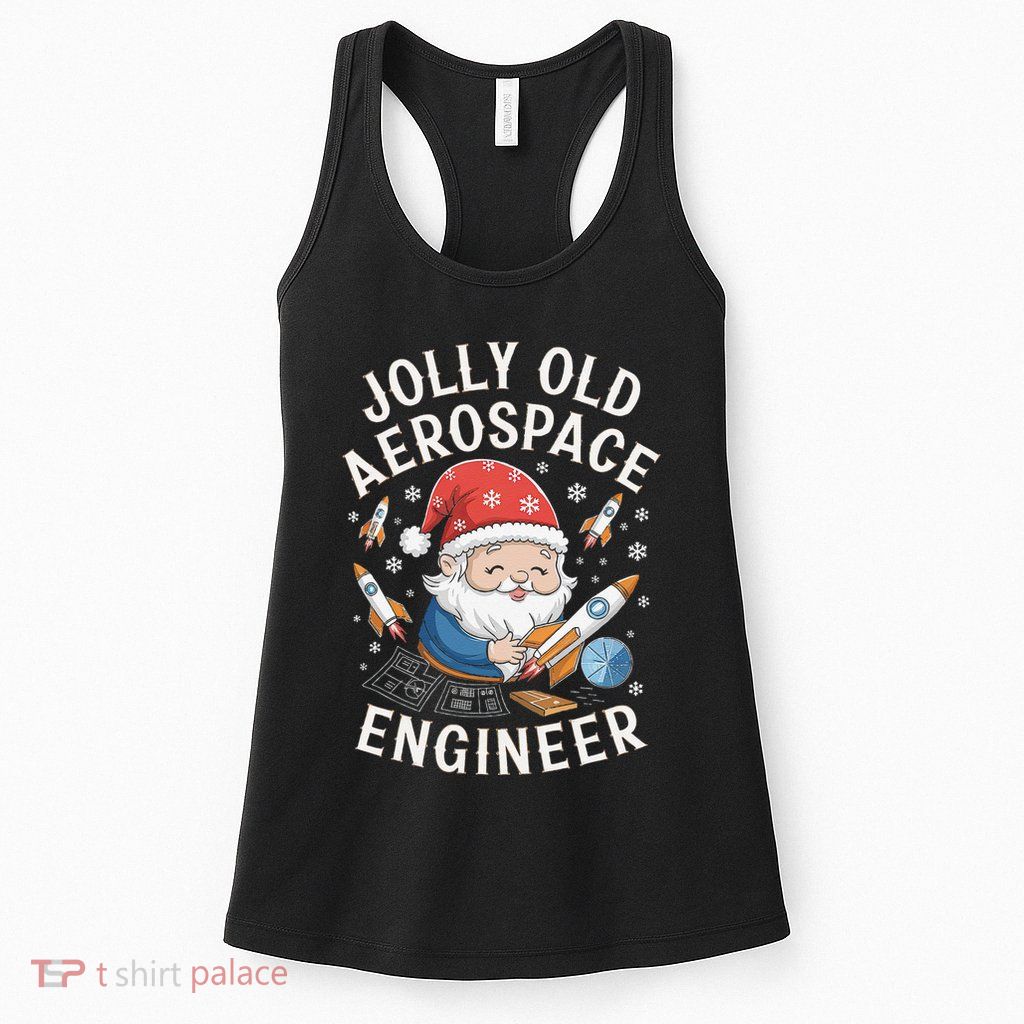 Jolly Old Aerospace Engineer Christmas Gnome Womens Tank Top
