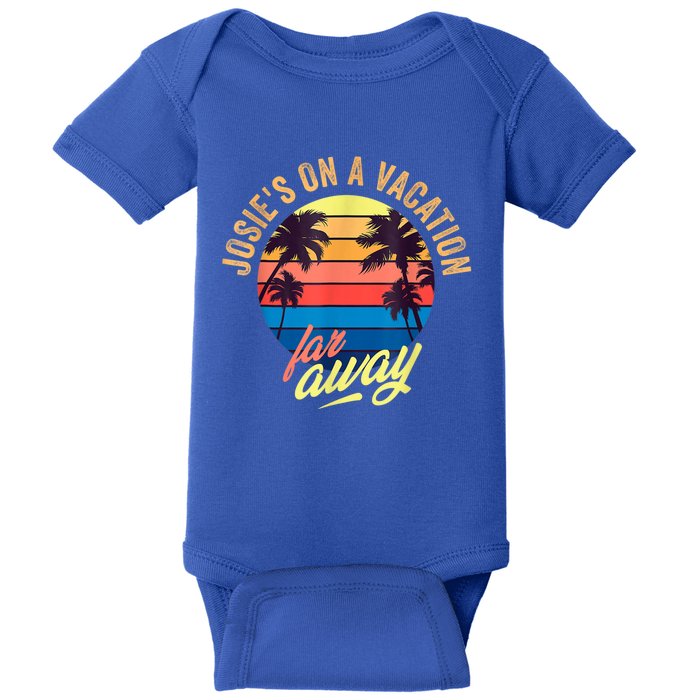 Josie's On A Vacation Far Away Baby Bodysuit