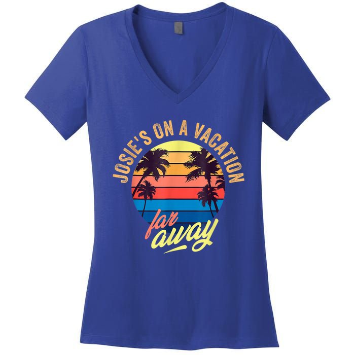 Josie's On A Vacation Far Away Women's V-Neck T-Shirt