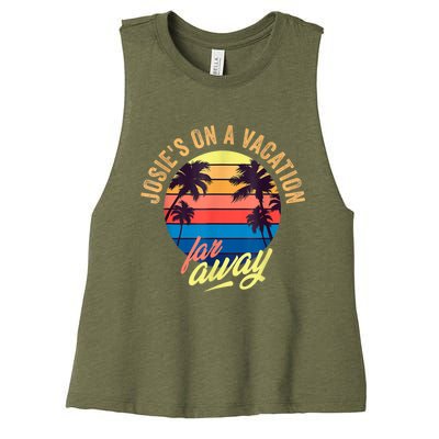 Josie's On A Vacation Far Away Women's Racerback Cropped Tank