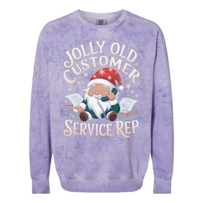 Jolly Old Customer Service Rep Gnome Colorblast Crewneck Sweatshirt