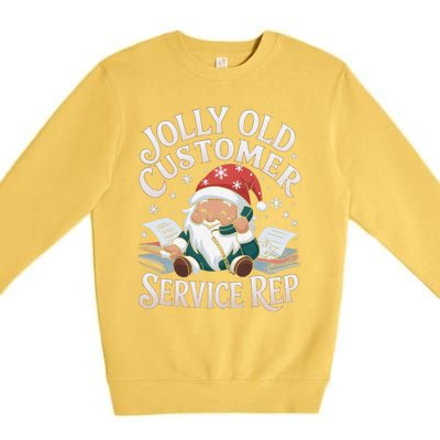 Jolly Old Customer Service Rep Gnome Premium Crewneck Sweatshirt