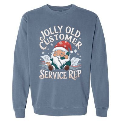 Jolly Old Customer Service Rep Gnome Garment-Dyed Sweatshirt