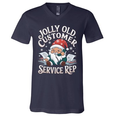 Jolly Old Customer Service Rep Gnome V-Neck T-Shirt