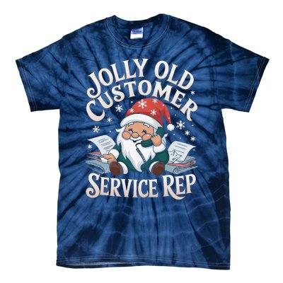 Jolly Old Customer Service Rep Gnome Tie-Dye T-Shirt