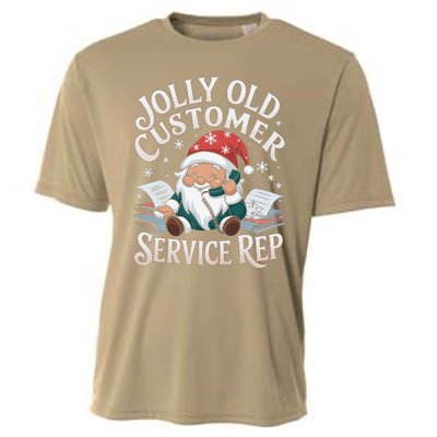 Jolly Old Customer Service Rep Gnome Cooling Performance Crew T-Shirt