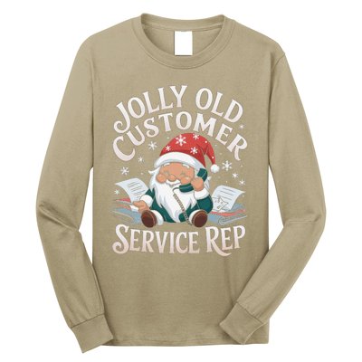 Jolly Old Customer Service Rep Gnome Long Sleeve Shirt