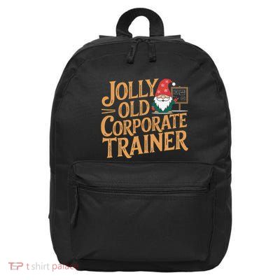 Jolly Old Corporate Trainer Christmas Gnome 16 in Basic Backpack