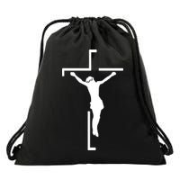 Jesus On Cross Drawstring Bag