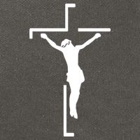 Jesus On Cross Cotton Canvas Backpack