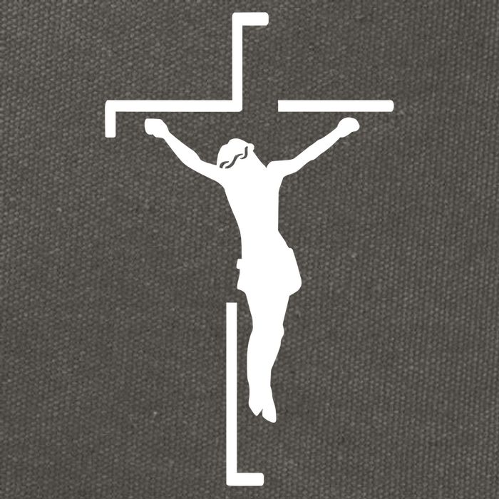 Jesus On Cross Cotton Canvas Backpack