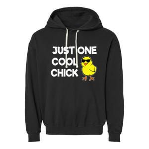 Just One Cool Chick Women Chick Easter Garment-Dyed Fleece Hoodie