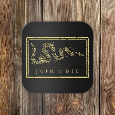 Join Or Die American History 1754 Thirteen Colonies Coaster