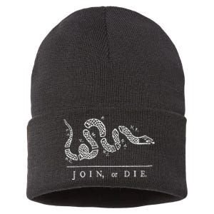 Join Or Die Snake Franklin Independence Gadsden 1776 Flag Sustainable Knit Beanie