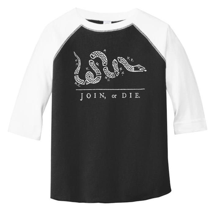 Join Or Die Snake Franklin Independence Gadsden 1776 Flag Toddler Fine Jersey T-Shirt