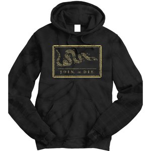 Join Or Die American History 1754 Thirn Colonies Tie Dye Hoodie