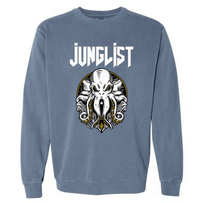 Junglist Octopus Dnb Rave Drum And Bass Squid Garment-Dyed Sweatshirt