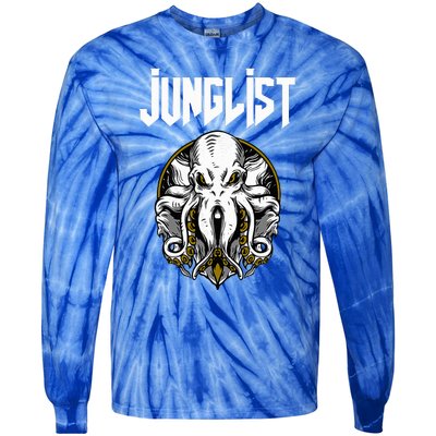 Junglist Octopus Dnb Rave Drum And Bass Squid Tie-Dye Long Sleeve Shirt