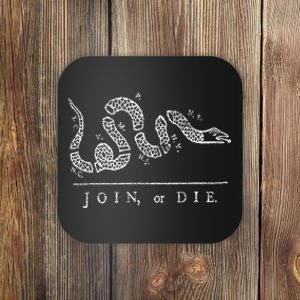 Join Or Die Snake Franklin Independence Gadsden 1776 Flag Coaster