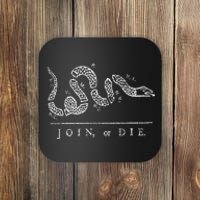 Join Or Die Snake Franklin Independence Gadsden 1776 Flag Coaster