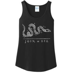 Join Or Die Snake Franklin Independence Gadsden 1776 Flag Ladies Essential Tank