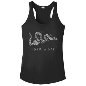 Join Or Die Snake Franklin Independence Gadsden 1776 Flag Ladies PosiCharge Competitor Racerback Tank