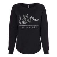 Join Or Die Snake Franklin Independence Gadsden 1776 Flag Womens California Wash Sweatshirt