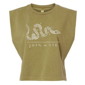 Join Or Die Snake Franklin Independence Gadsden 1776 Flag Garment-Dyed Women's Muscle Tee