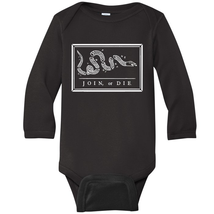 Join Or Die Baby Long Sleeve Bodysuit