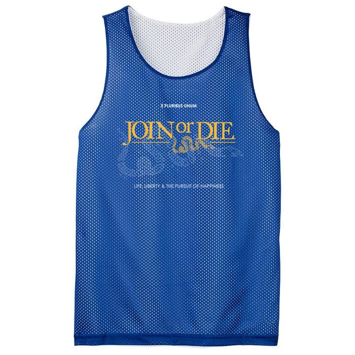 Join Or Die Benjamin Franklin Patriotic Graphic Gift Mesh Reversible Basketball Jersey Tank