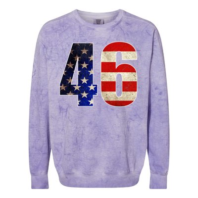 Joe Biden 2020 Election Vintage American President 46  Colorblast Crewneck Sweatshirt