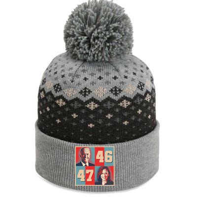 Joe Biden 46 Kamala Harris 47 Vintage Election The Baniff Cuffed Pom Beanie