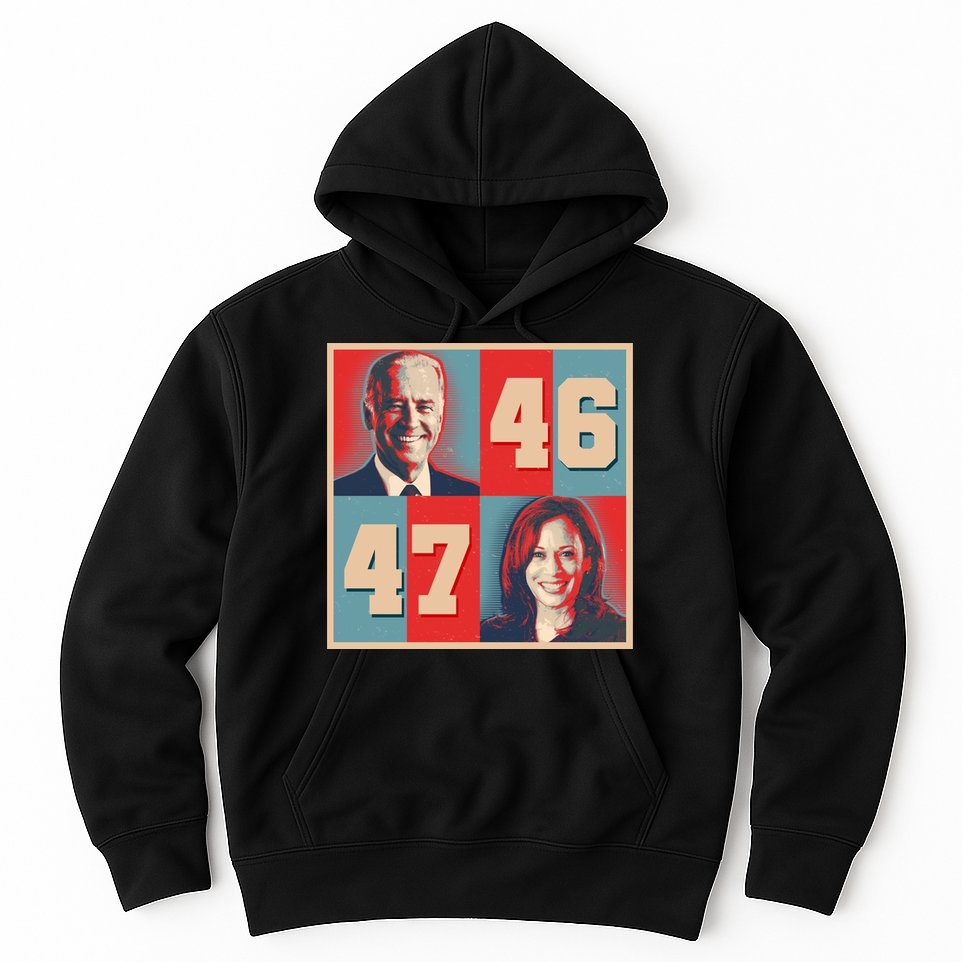 Joe Biden 46 Kamala Harris 47 Vintage Election Hoodie