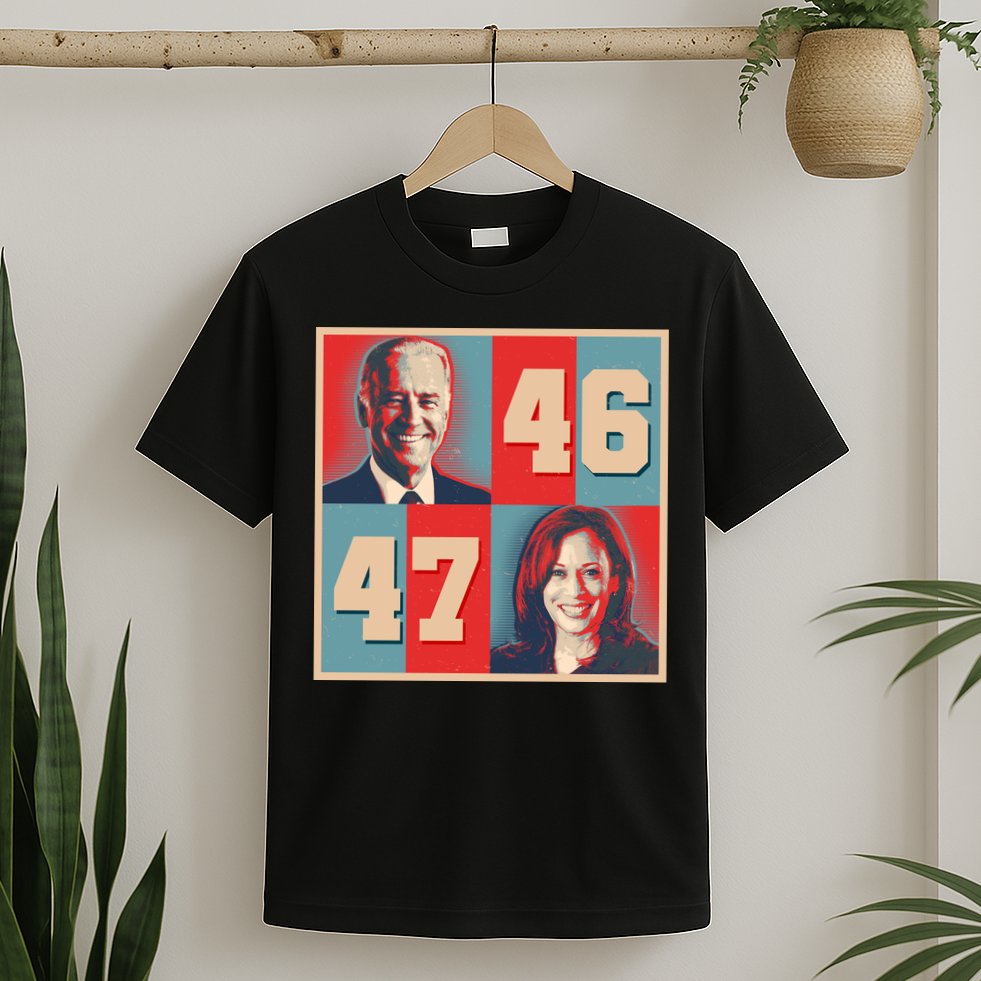 Joe Biden 46 Kamala Harris 47 Vintage Election T-Shirt
