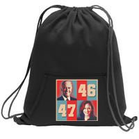 Joe Biden 46 Kamala Harris 47 Vintage Election Sweatshirt Cinch Pack Bag