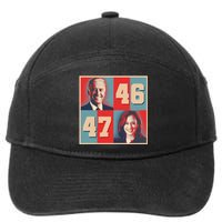 Joe Biden 46 Kamala Harris 47 Vintage Election 7-Panel Snapback Hat