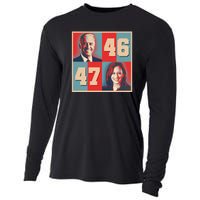 Joe Biden 46 Kamala Harris 47 Vintage Election Cooling Performance Long Sleeve Crew