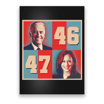 Joe Biden 46 Kamala Harris 47 Vintage Election Poster