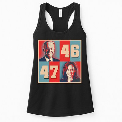 Joe Biden 46 Kamala Harris 47 Vintage Election Womens Tank Top