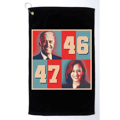 Joe Biden 46 Kamala Harris 47 Vintage Election Golf Towel