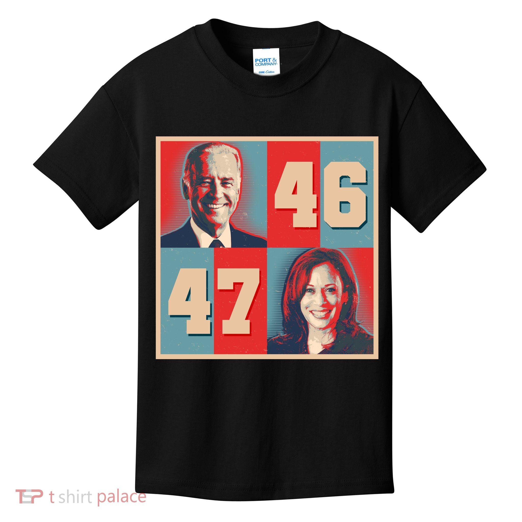 Joe Biden 46 Kamala Harris 47 Vintage Election Kids T-Shirt