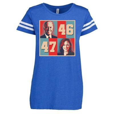 Joe Biden 46 Kamala Harris 47 Vintage Election Enza Ladies Jersey Football T-Shirt